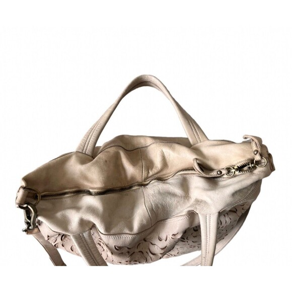 Vintage Errelleventidue Italian Leather Lazer Cut XL Handbag - Picture 6 of 16